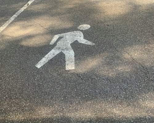 Person walking comfortably on a path